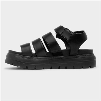Saffron Storm Womens Black Sandal
