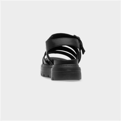 Saffron Storm Womens Black Sandal
