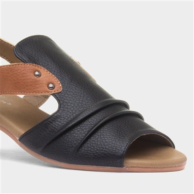 Jaden Womens Black Slingback Sandal