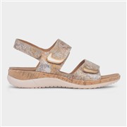 Lunar Beatrice Womens Gold Easy Fasten Sandal (Click For Details)