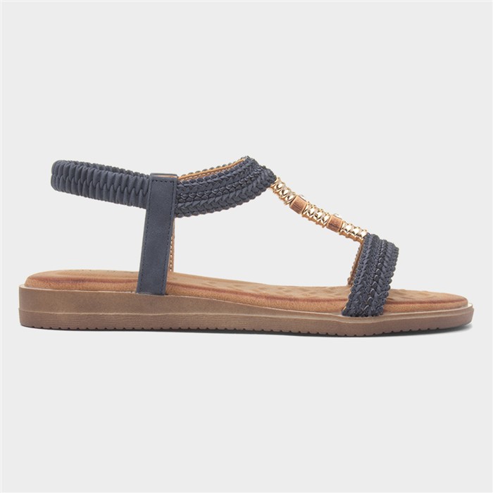 Portofino Womens Navy Slip On Sandal