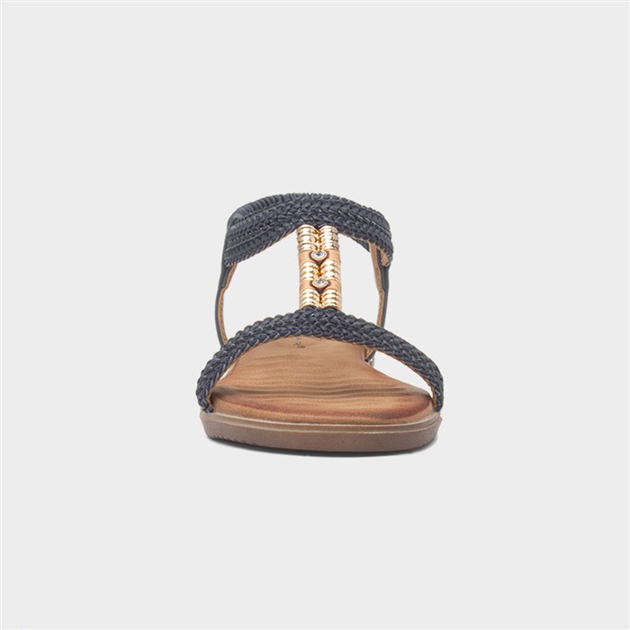 Portofino Womens Navy Slip On Sandal