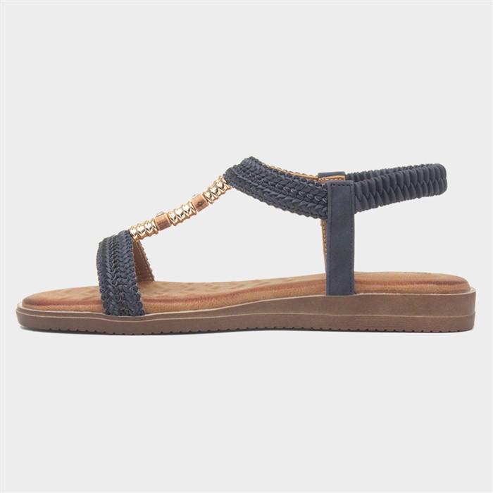 Portofino Womens Navy Slip On Sandal