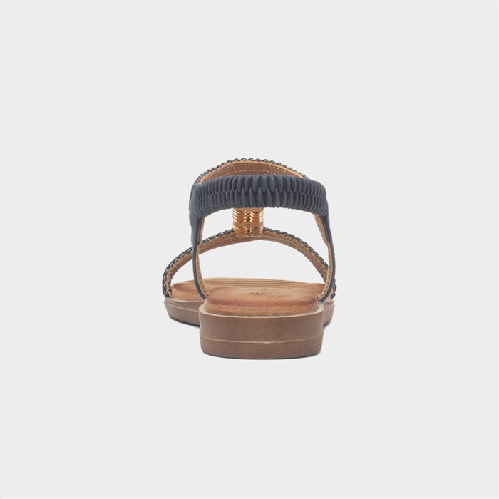 Portofino Womens Navy Slip On Sandal