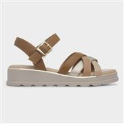 Lunar Ohio Womens Tan Strappy Wedge Sandal (Click For Details)