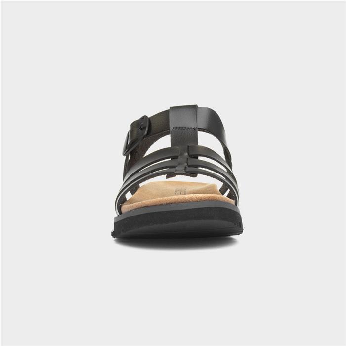 Saltwater Womens Black Buckle Sandal