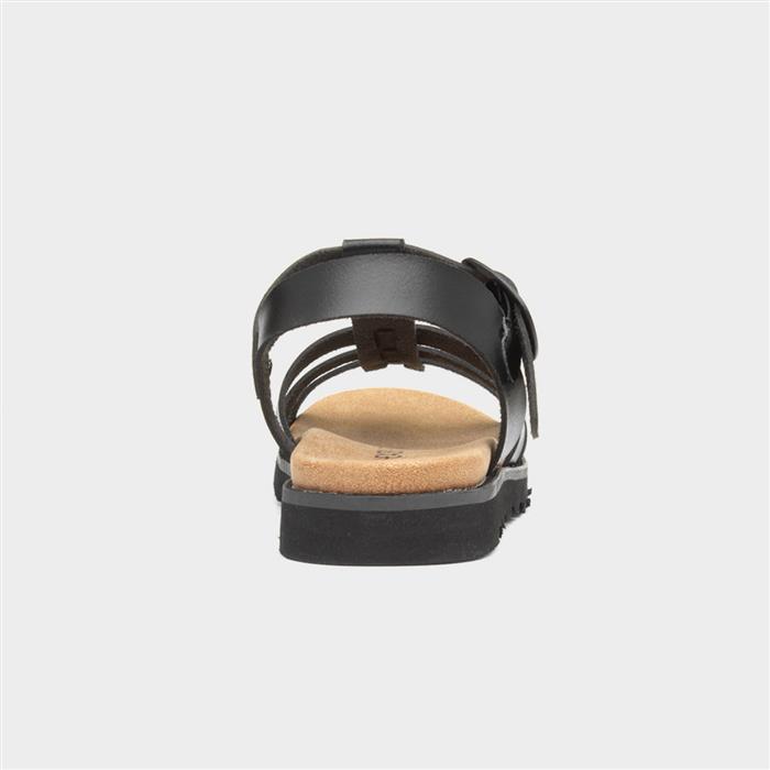 Saltwater Womens Black Buckle Sandal