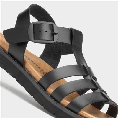 Saltwater Womens Black Sandals
