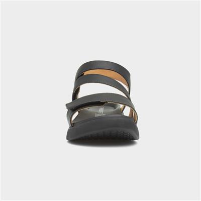 Alexa Womens Black Strappy Sandal