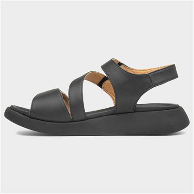 Alexa Womens Black Strappy Sandal