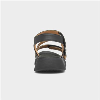 Alexa Womens Black Strappy Sandal