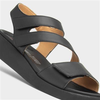 Alexa Womens Black Strappy Sandal