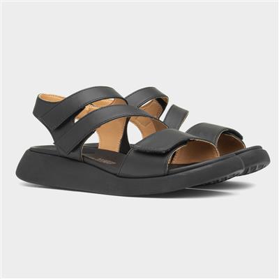 Alexa Womens Black Strappy Sandal
