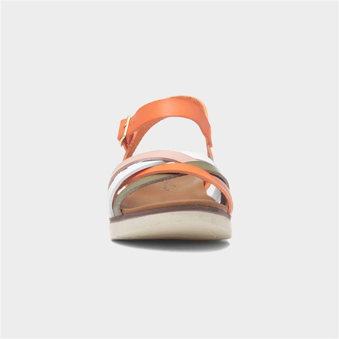 Karla Womens Multi Strappy Wedge Sandal