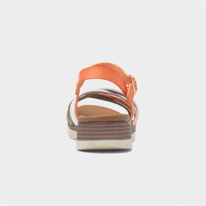 Karla Womens Multi Strappy Wedge Sandal