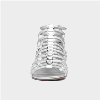 Sabrina Womens Metallic Strappy Sandal