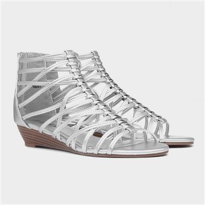 Sabrina Womens Metallic Strappy Sandal