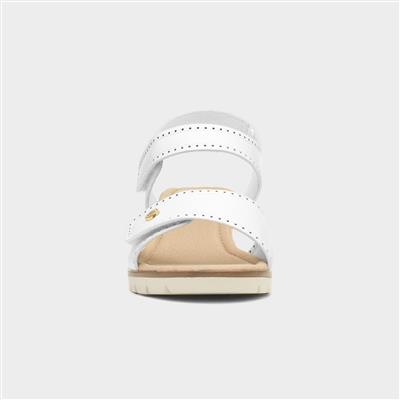 Mercury Womens White Wedge Sandal