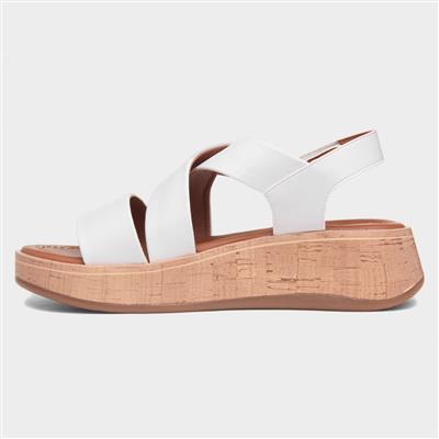Harper Womens White Strappy Sandal