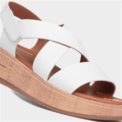 Harper Womens White Strappy Sandal