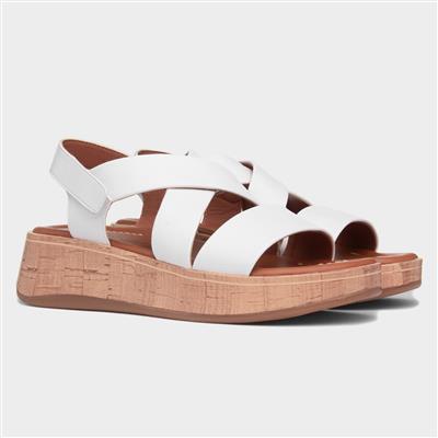 Harper Womens White Strappy Sandal