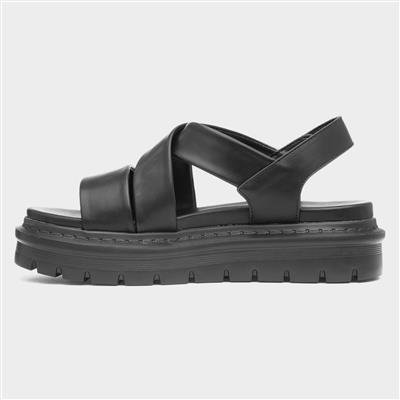 Litesoles Fallon Black Chunky Sandal