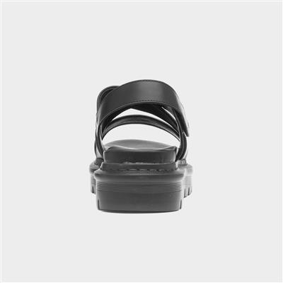 Litesoles Fallon Black Chunky Sandal
