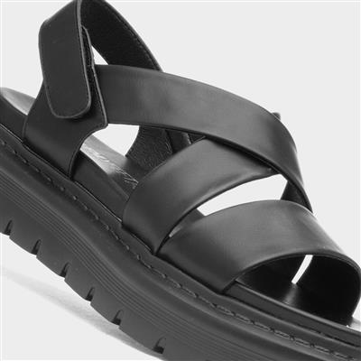 Litesoles Fallon Black Chunky Sandal