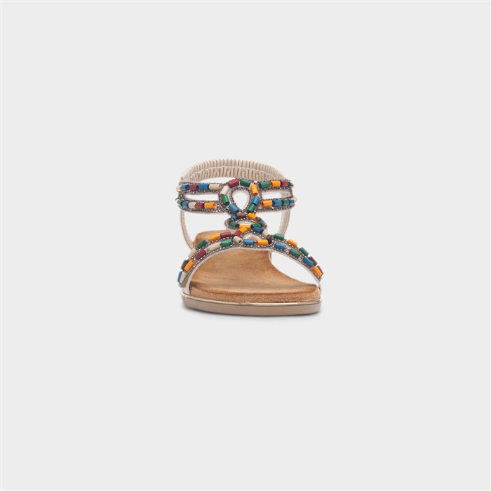 St Kitts Womens Beige Bead Sandal