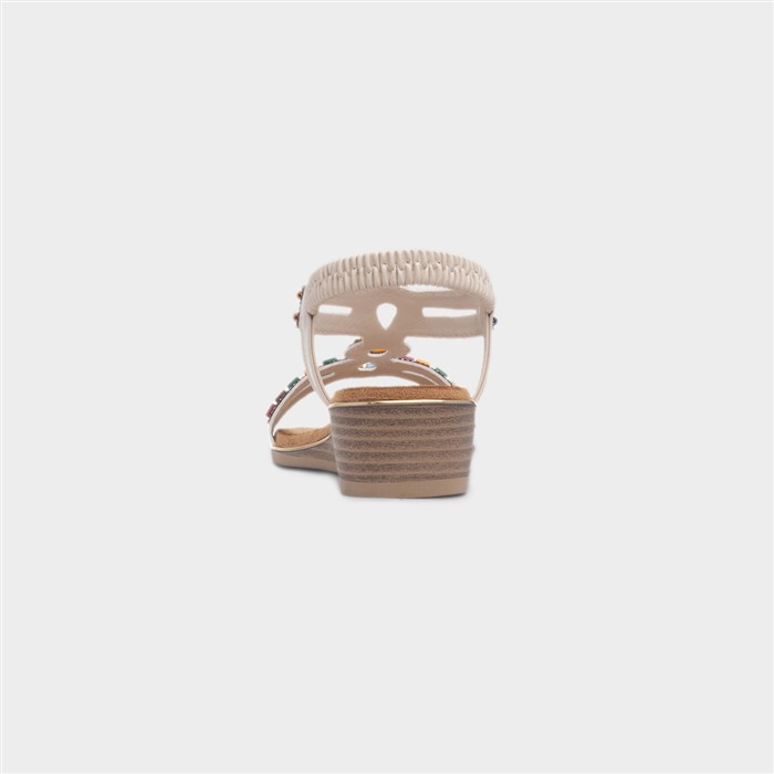 St Kitts Womens Beige Bead Sandal