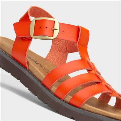 Saltwater Womens Orange Sandal