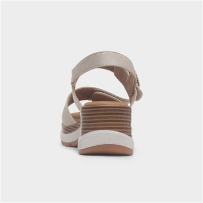 Rhodes Womens Beige Chunky Sandal