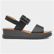 Heavenly Feet Pistachio Womens Black Wedge Sandal (Click For Details)