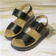 Heavenly Feet Pistachio Womens Black Wedge Sandal (Click For Details)