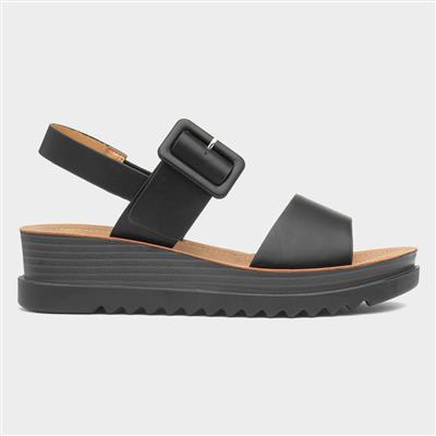 Pistachio Womens Black Wedge Sandal