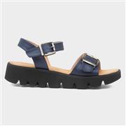 Heavenly Feet Alberta Womens Navy Buckle Sandal (Click For Details)
