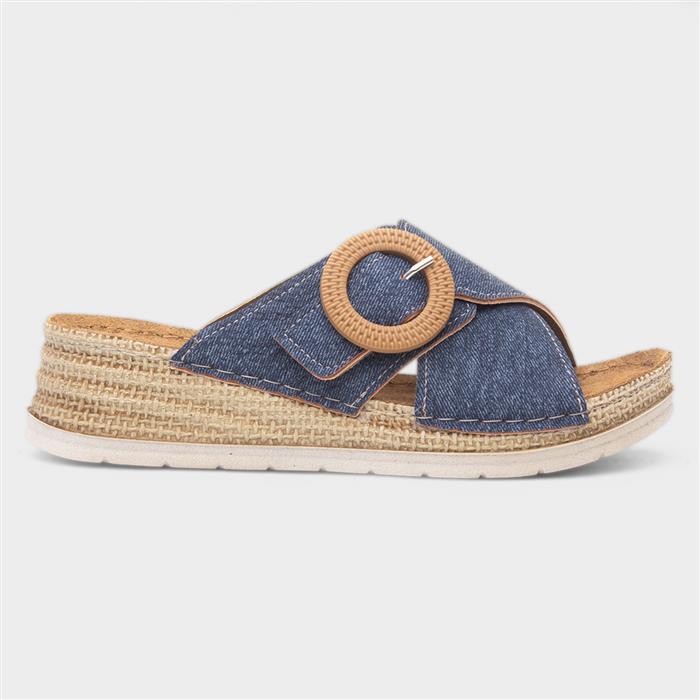 San Marino Womens Blue Sandal