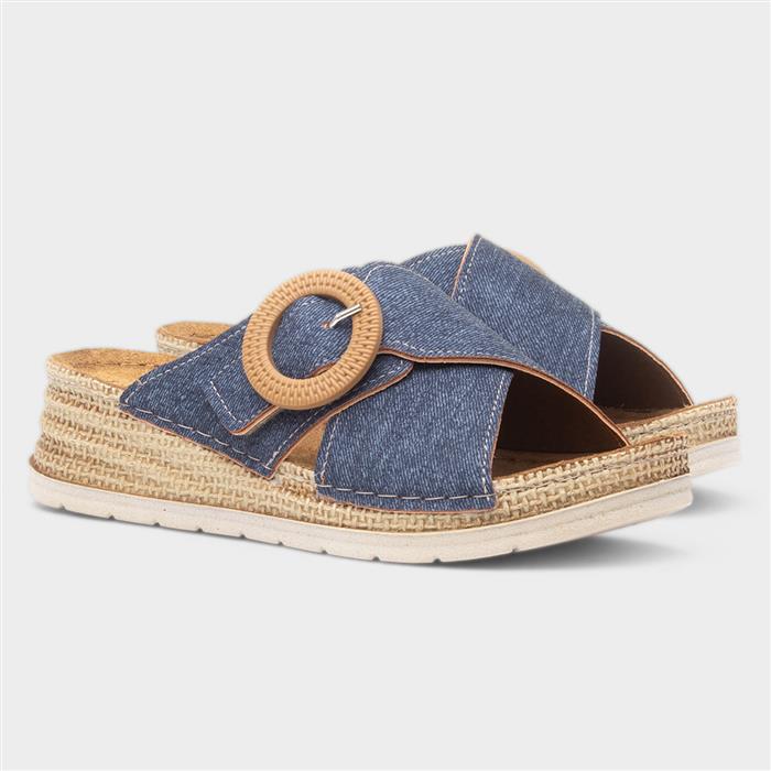 San Marino Womens Blue Sandal