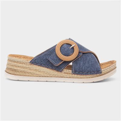 San Marino Womens Blue Sandal