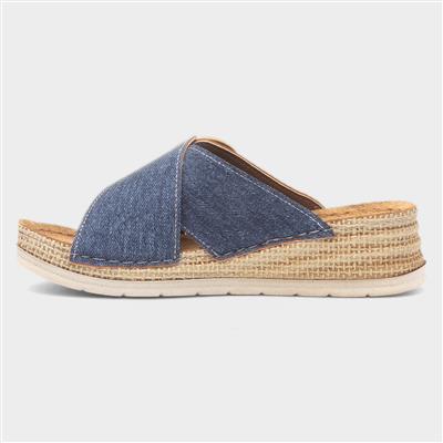 San Marino Womens Blue Sandal
