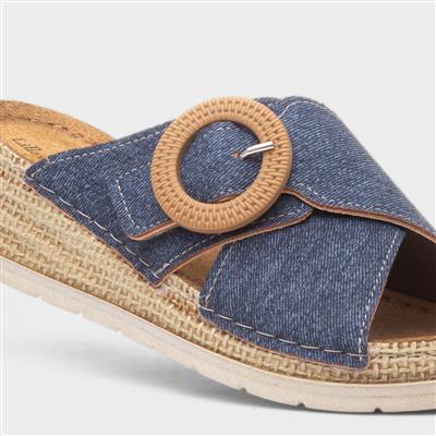 San Marino Womens Blue Sandal