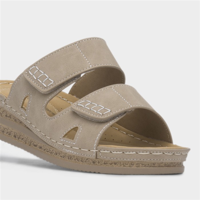 Anguilla Womens Beige Mule Sandal