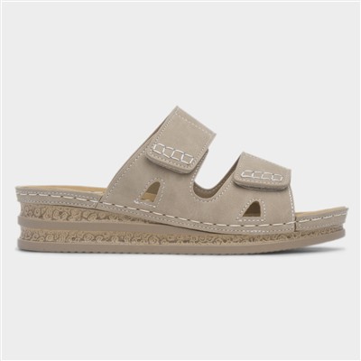 Anguilla Womens Beige Mule Sandal