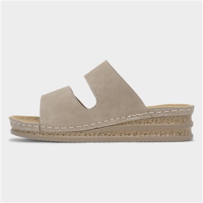 Anguilla Womens Beige Mule Sandal