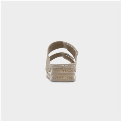 Anguilla Womens Beige Mule Sandal