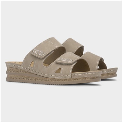 Anguilla Womens Beige Mule Sandal