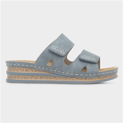 Anguilla Womens Blue Mule Sandal