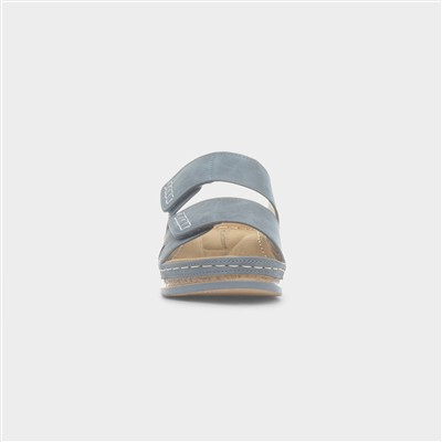 Anguilla Womens Blue Mule Sandal