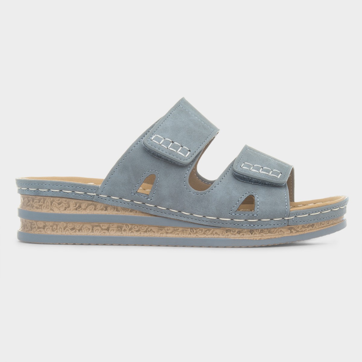 Anguilla Womens Blue Mule Sandal