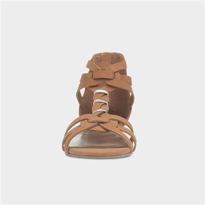 Sasha Womens Tan Wedge Sandal
